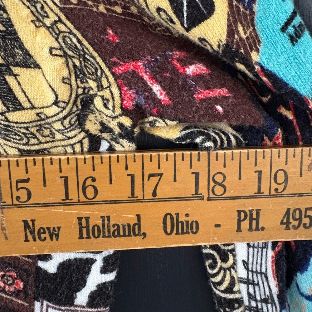 Vintage Alberto Makali Multicolor Graphic Women's Sweater With Sequins Artsy - Picture 8 of 9